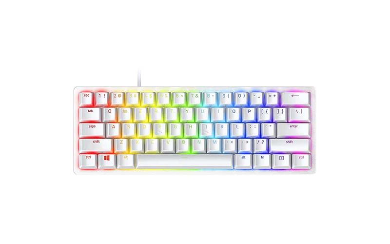 Razer – Huntsman Mini { Mercury color //  Clicky Optical Switch }  RZ03-03390300-R3M1